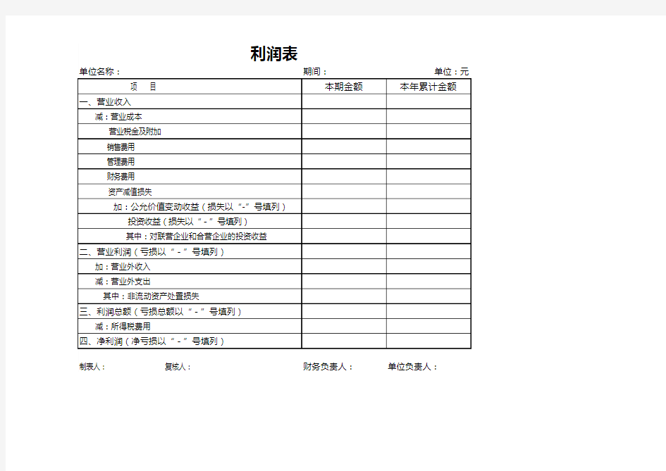 新会计准则-财务报表