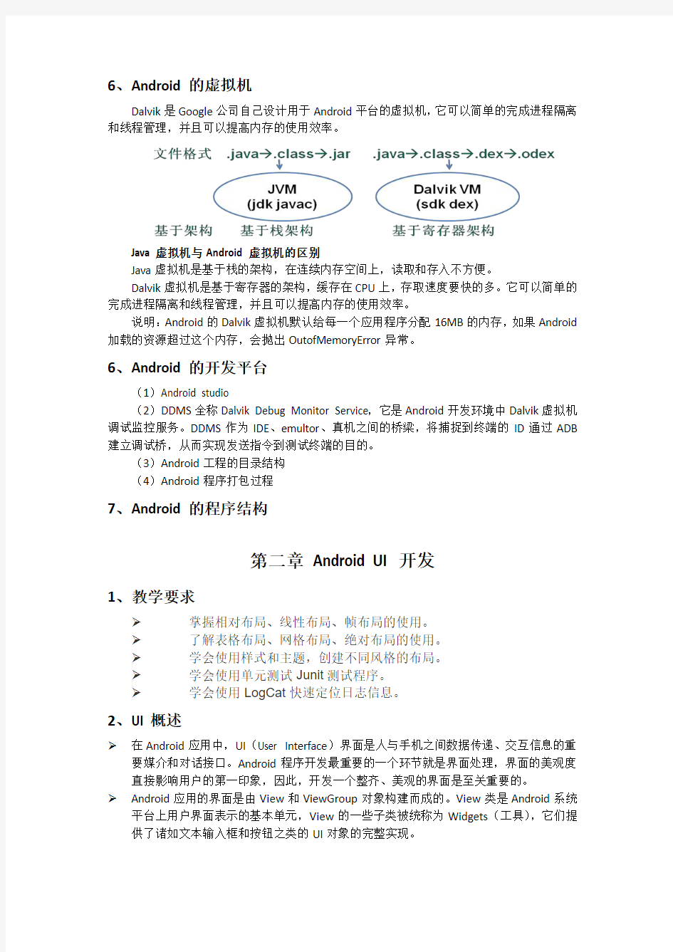 Android复习纲要