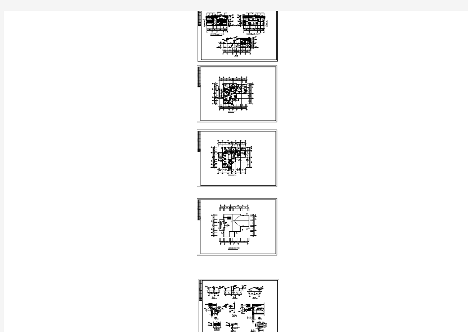 具有现代风格的别墅设计方案cad图纸