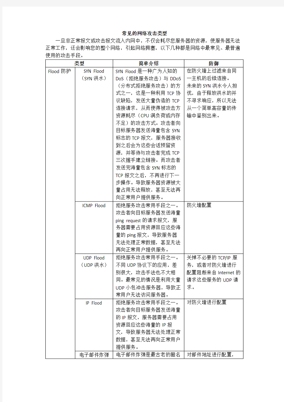 网络安全知识—常见的攻击类型