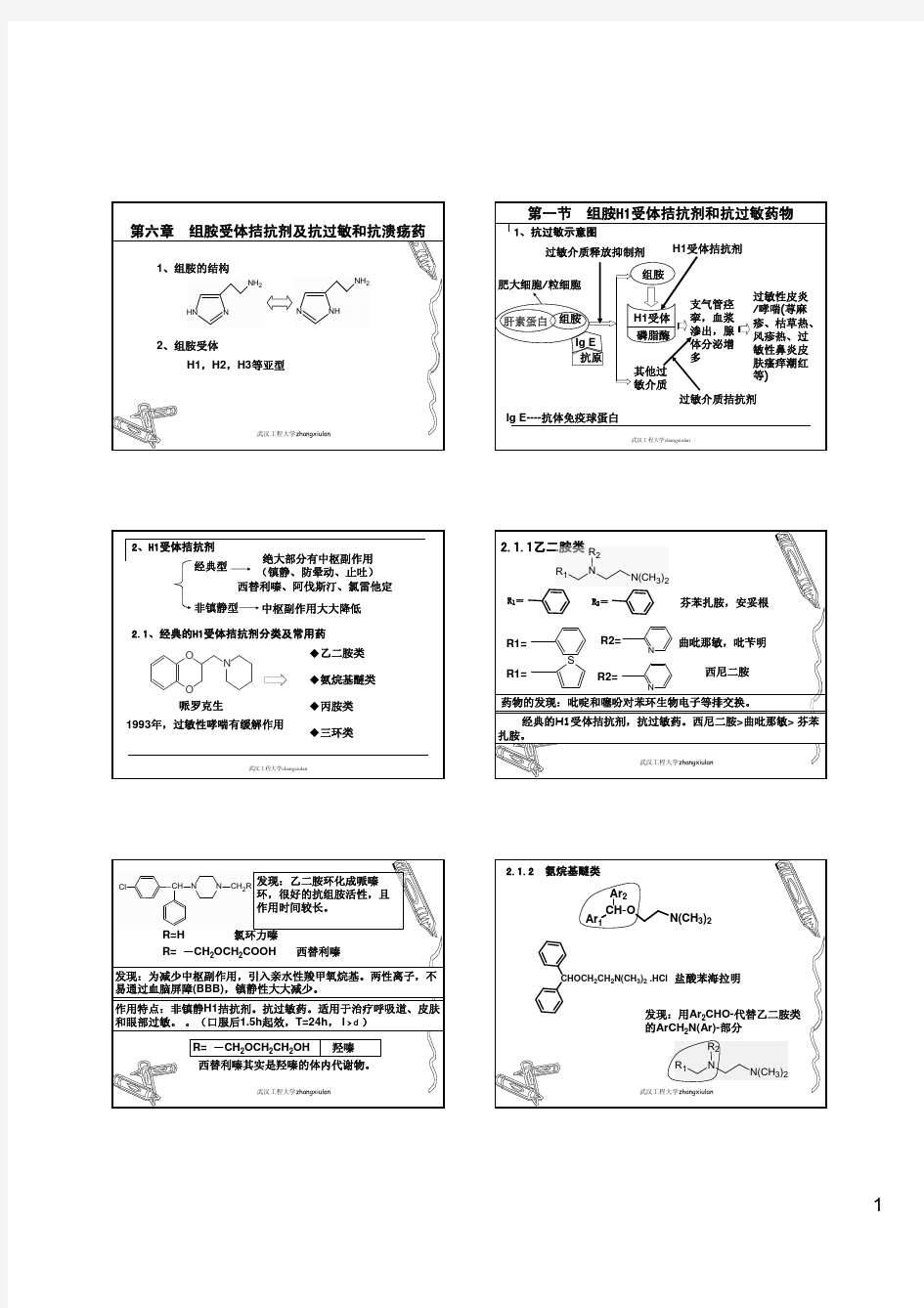 第六章组胺受体拮抗剂及抗过敏和抗溃疡药(药物化学)