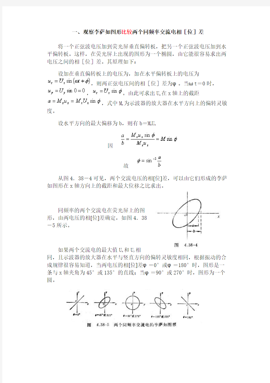 相位差的测量方法