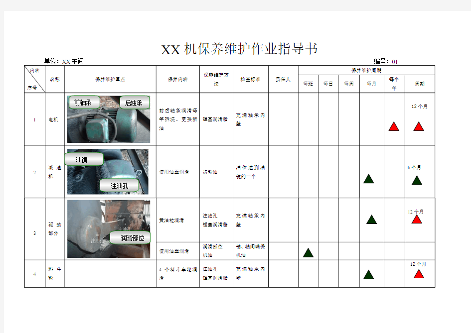 设备保养维护作业指导书