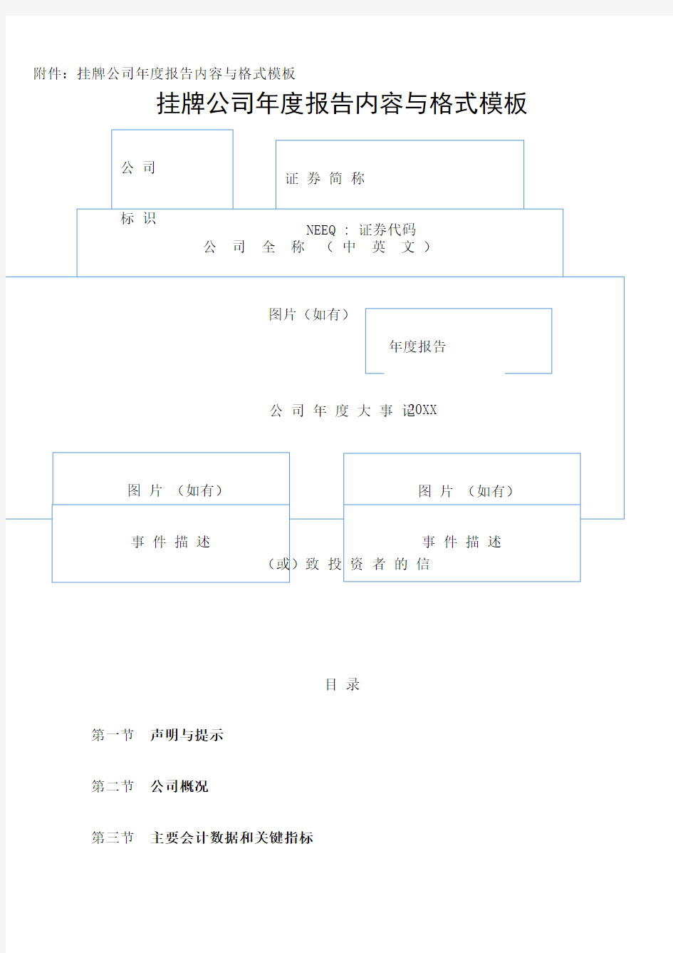 新三板挂牌公司报告内容与格式