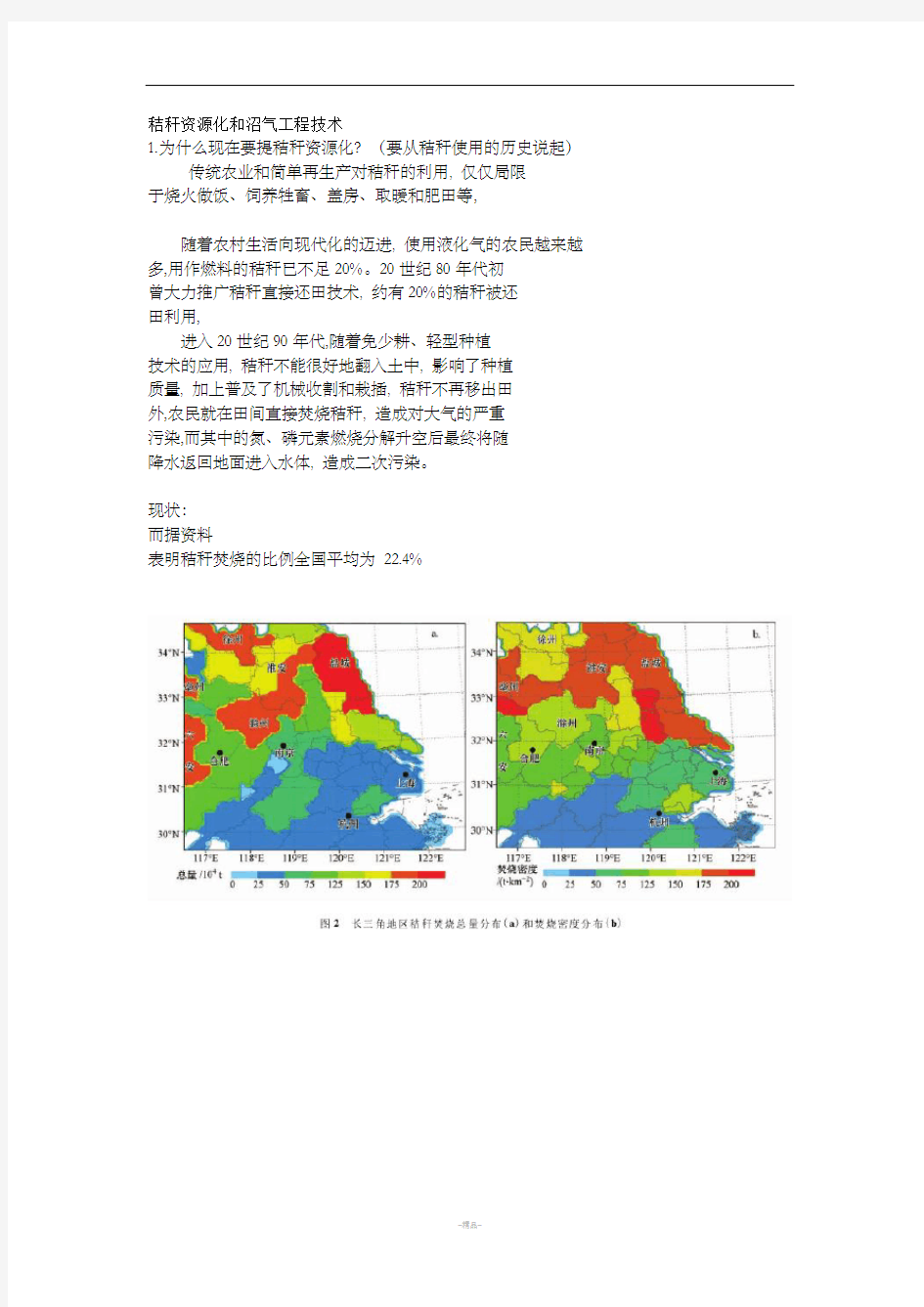 秸秆资源化和沼气工程技术