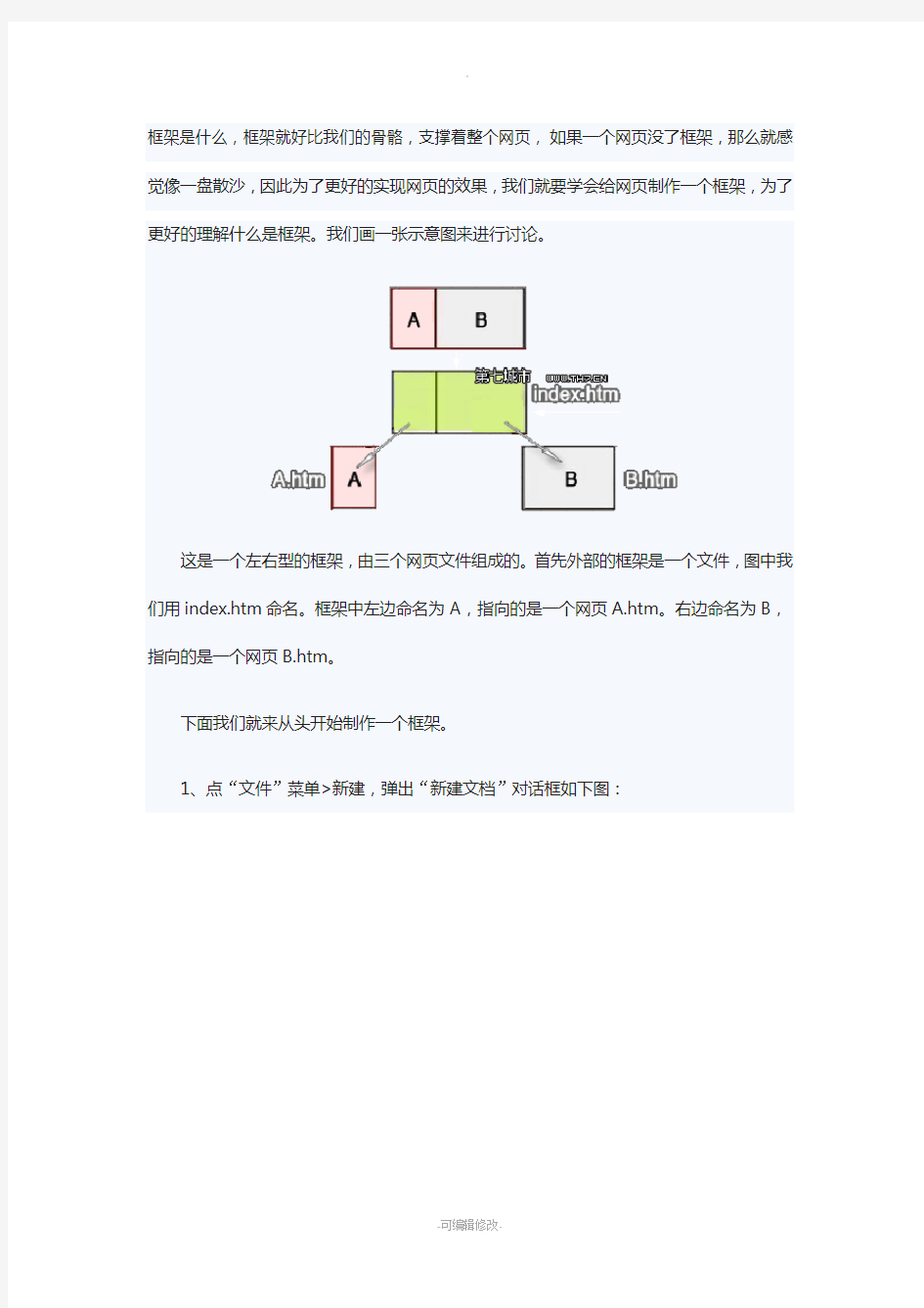 网页设计与制作之——框架结构