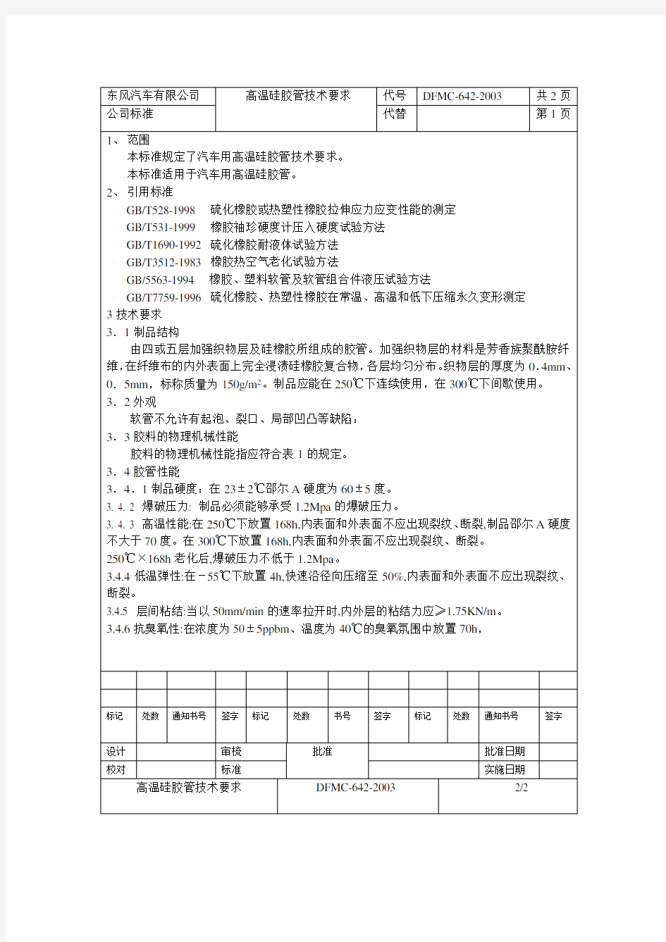 硅胶管技术标准(1)