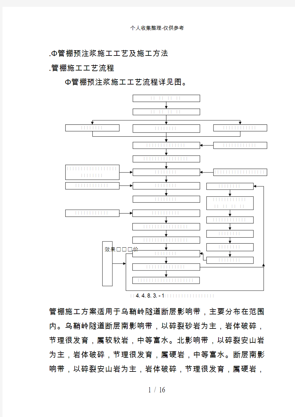 管棚施工工艺