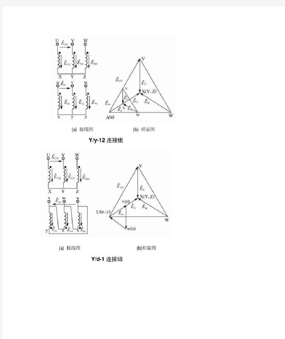 12种三相变压器联结组别及向量图