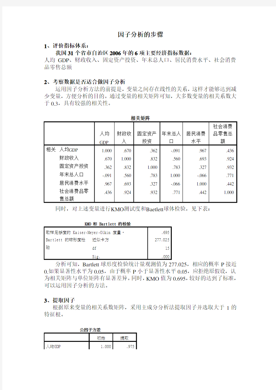 因子分析的步骤