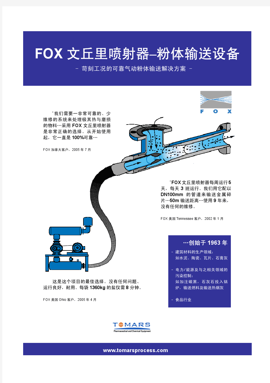 FOX文丘里喷射器-粉体输送设备