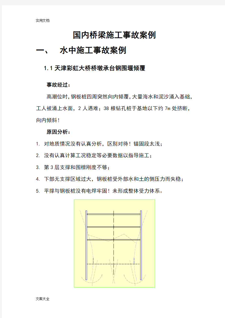 国内桥梁施工事故案例