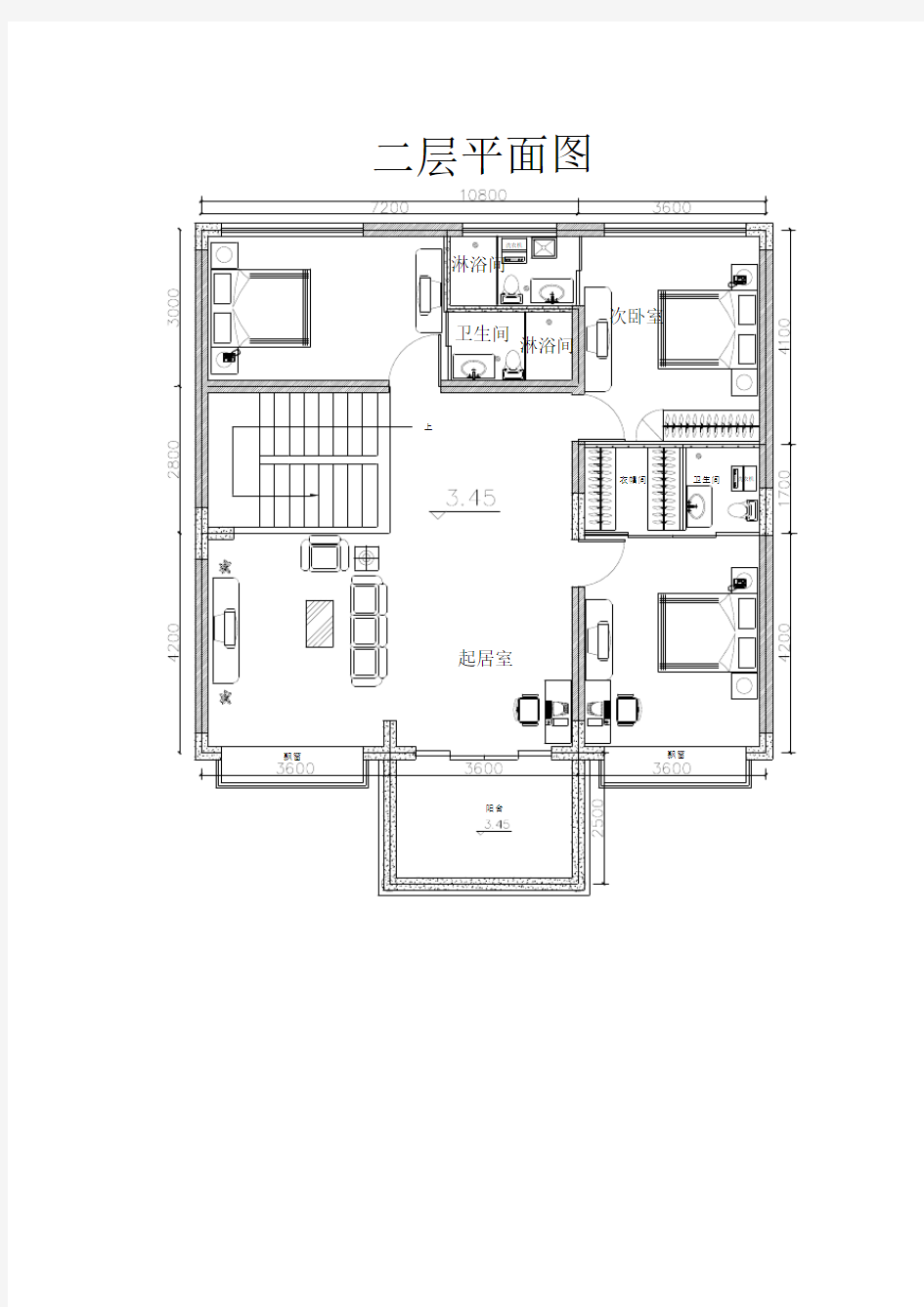农村房屋设计平面图CAD图1