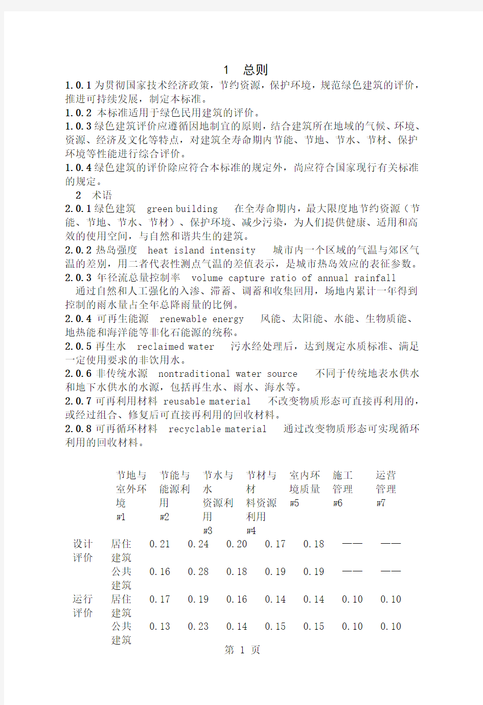 2019《绿色建筑评价标准》共23页word资料