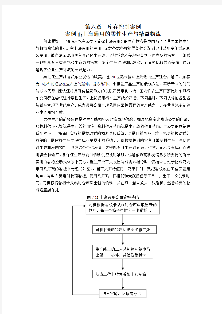 第六章 库存控制案例概要