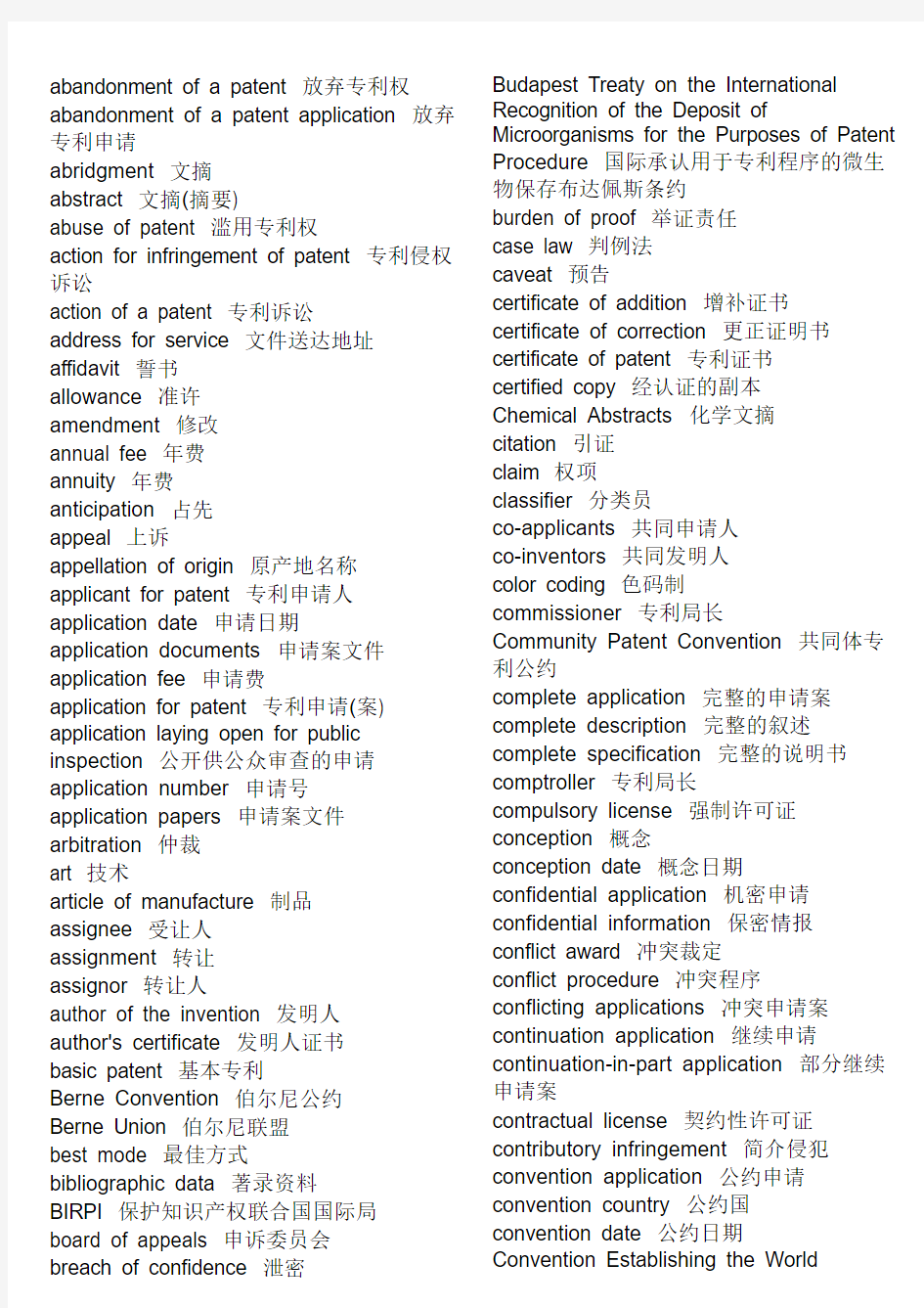 (完整版)知识产权英语词汇