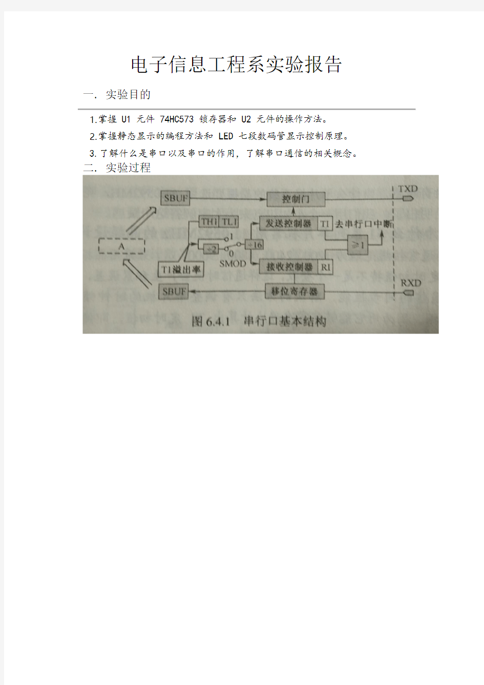 单片机串行口实验