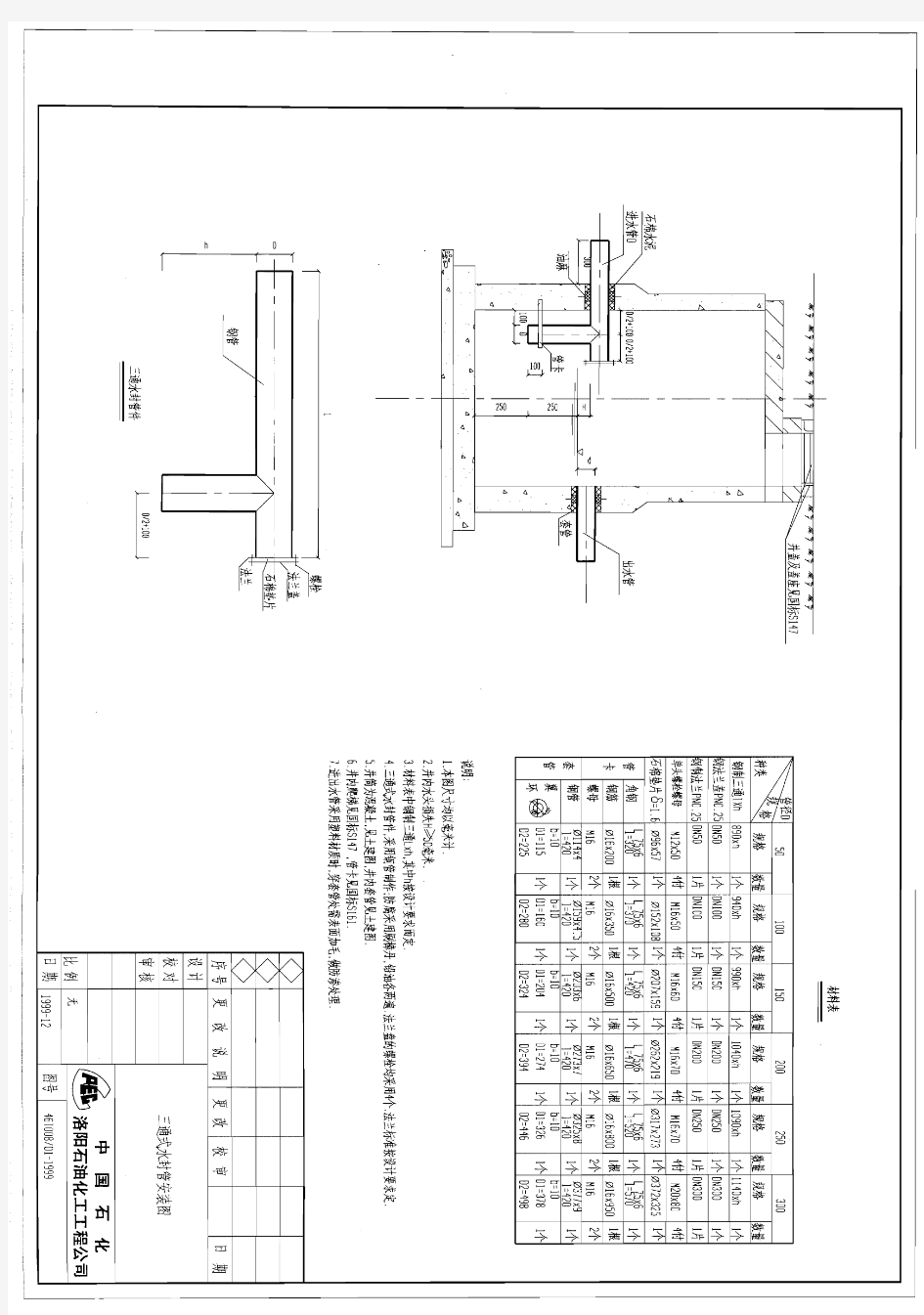 46T008-01-1999三通式水封管安装图