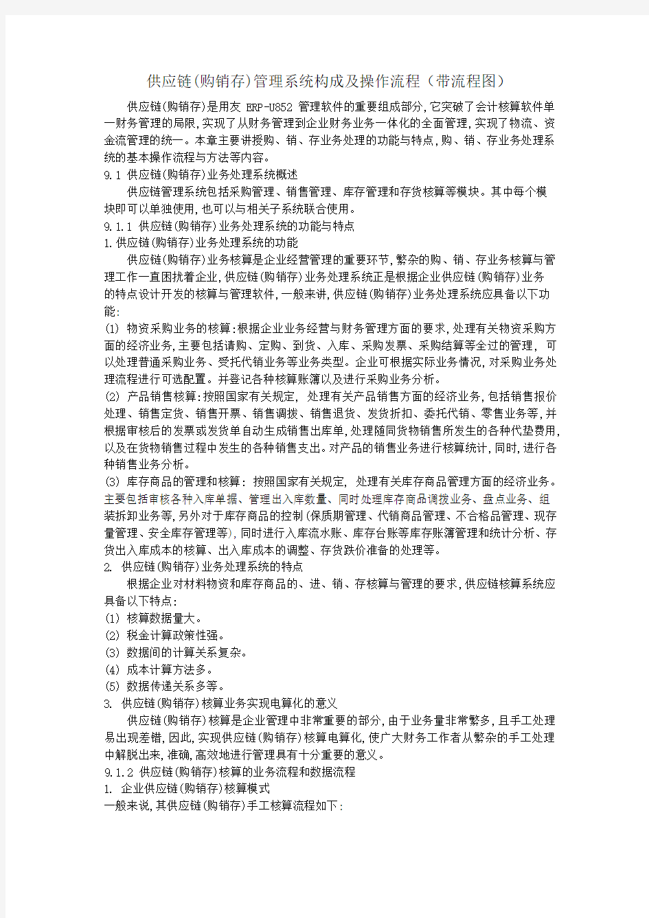 供应链管理系统构成及操作流程(带流程图)