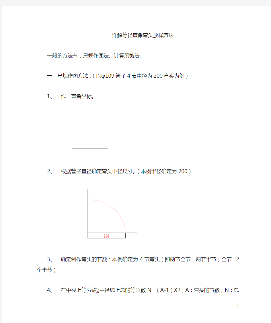 直角弯头放样方法