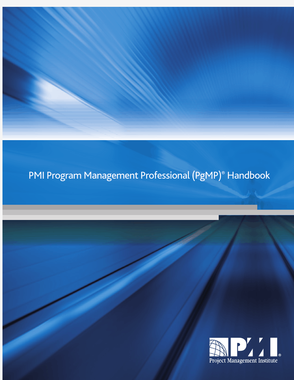 Program Management Professional ( PgMP ) handbook 2013
