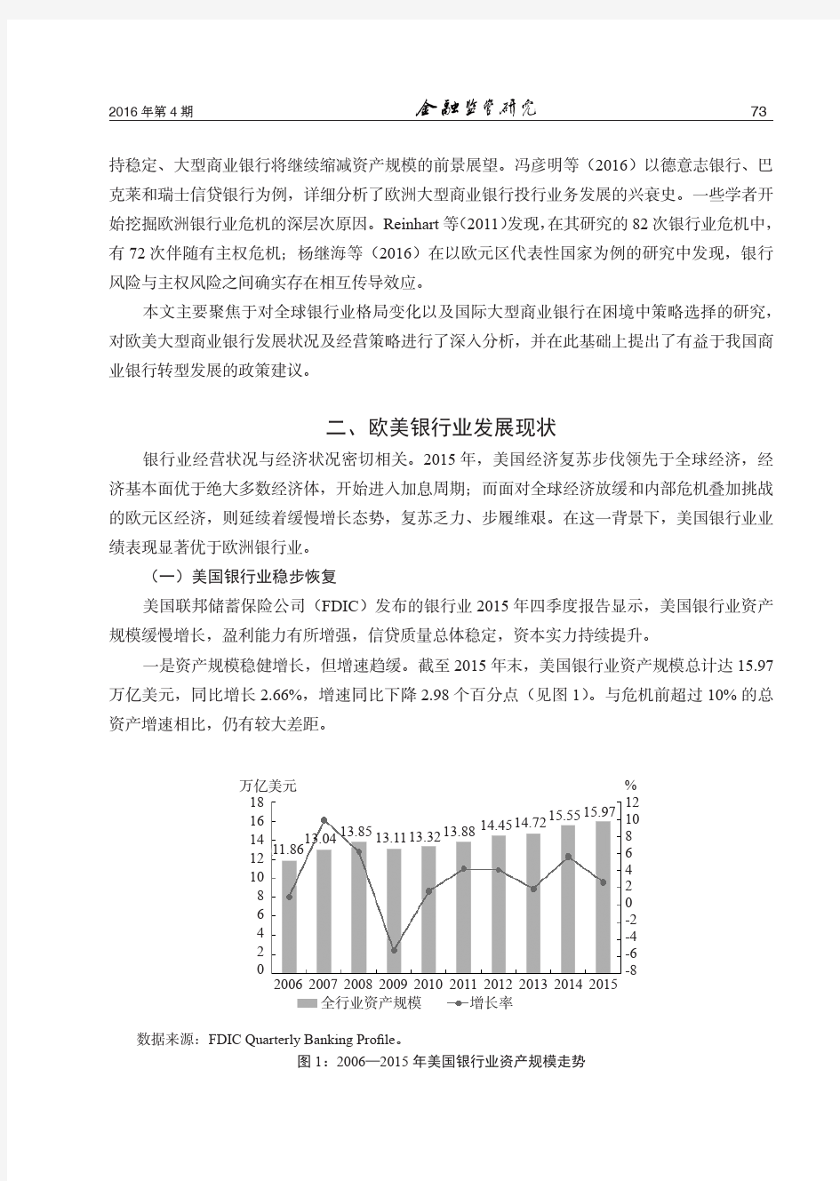 欧美大型商业银行经营管理与发展策略研究