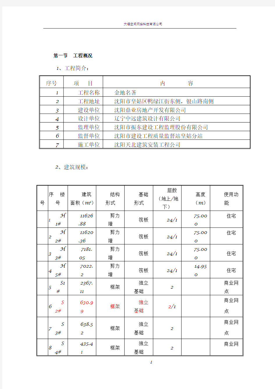 金地名著楼层止水方案