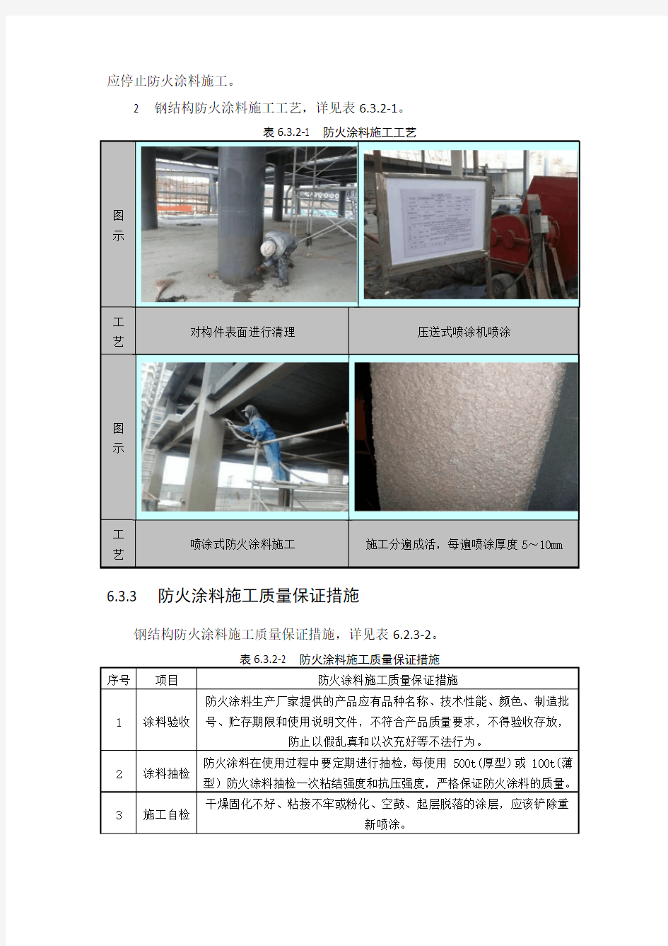 防火涂料施工方案(WORD)