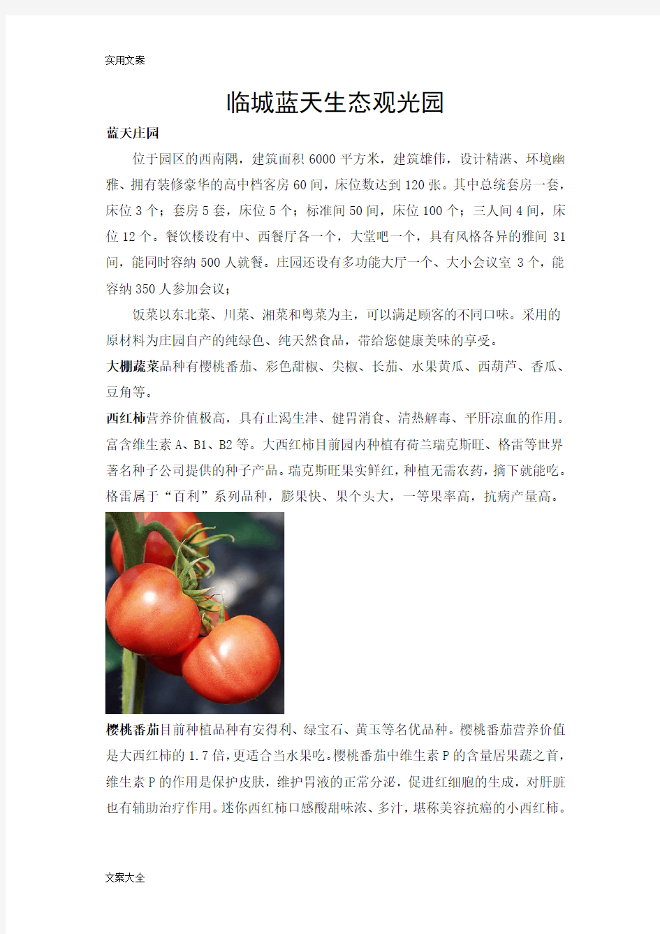 蔬菜水果品种介绍