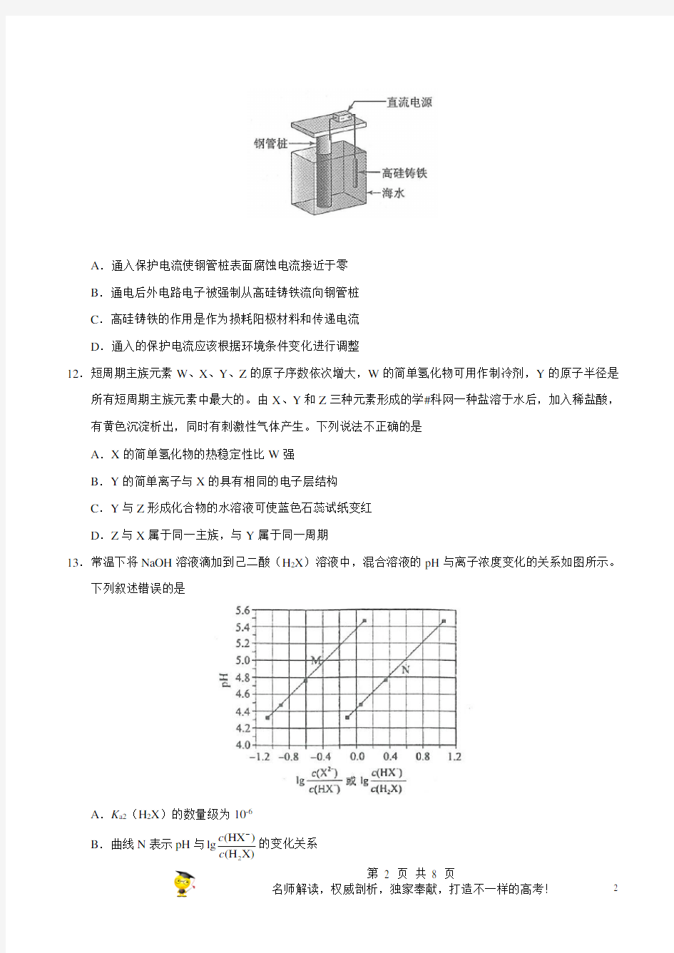 2017年高考新课标Ⅰ卷理综化学试题解析(精编版)(原卷版)