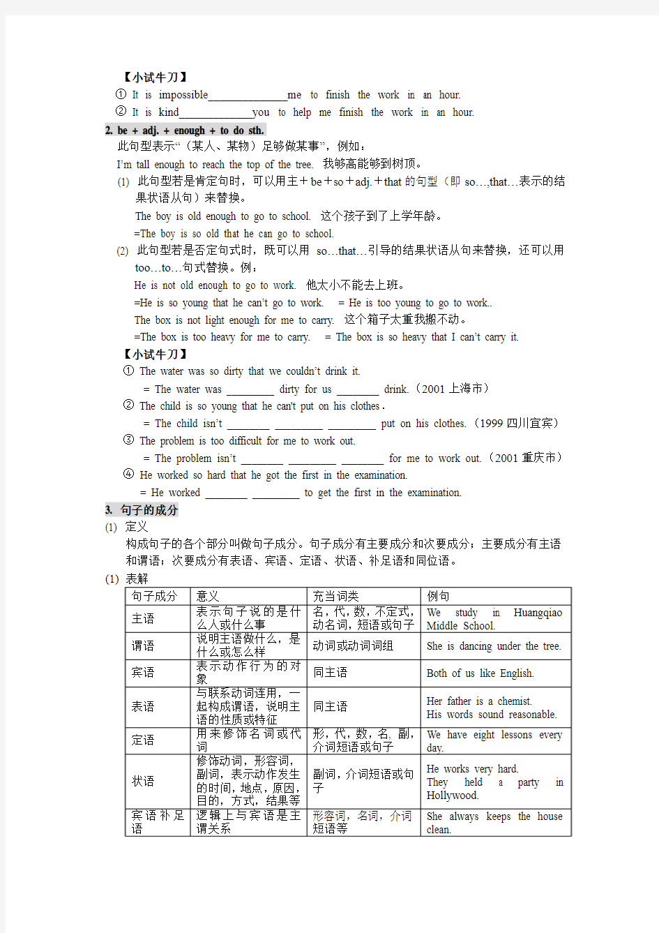 牛津初中英语9AUnit1知识点归纳