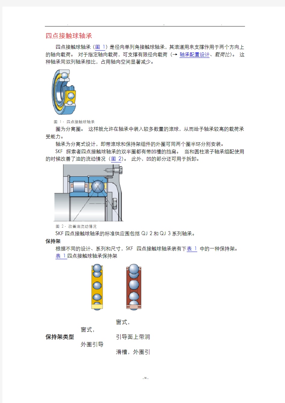 SKF四点接触球轴承