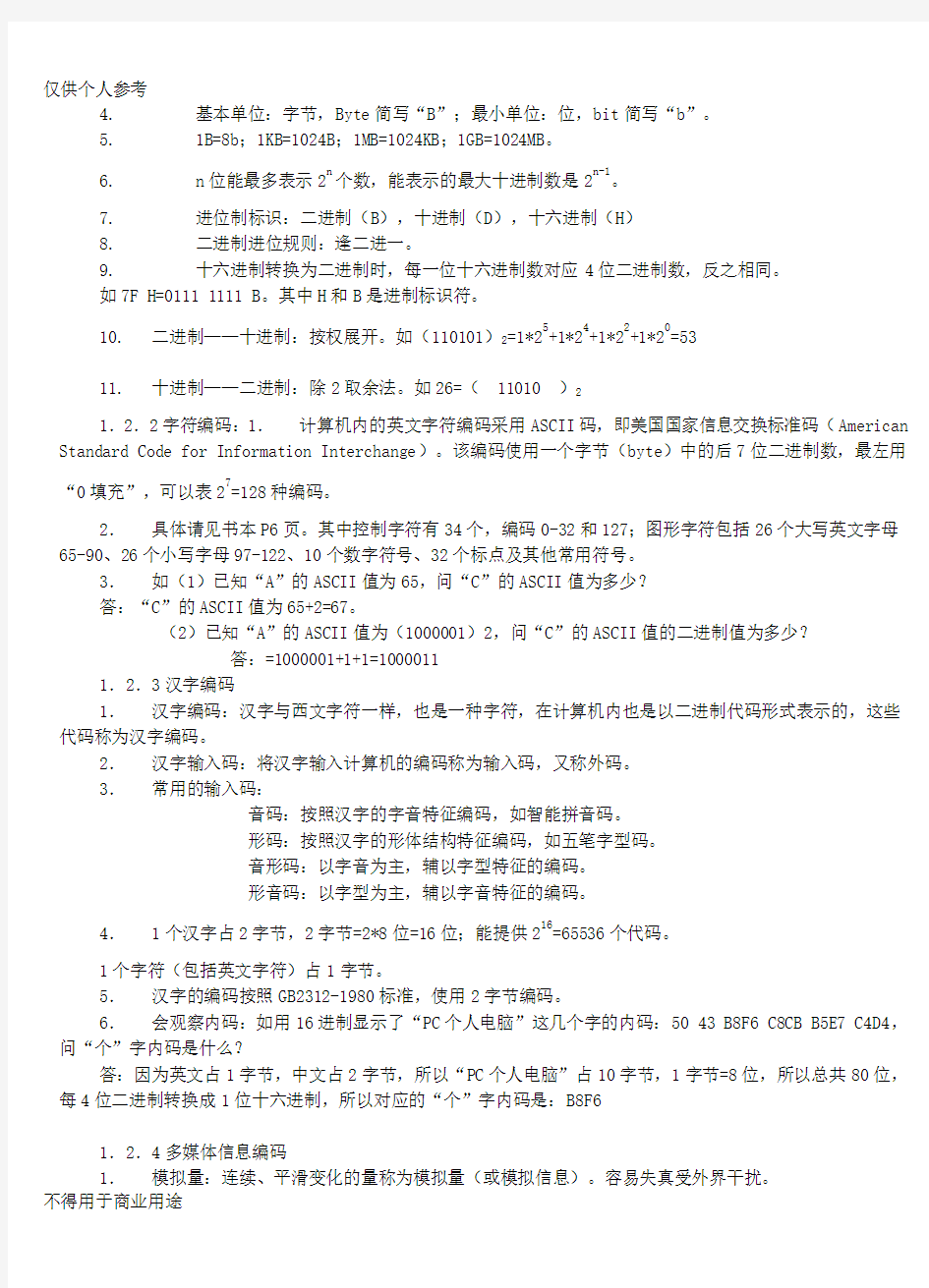 教师招聘信息技术学科专业知识基础知识点大纲