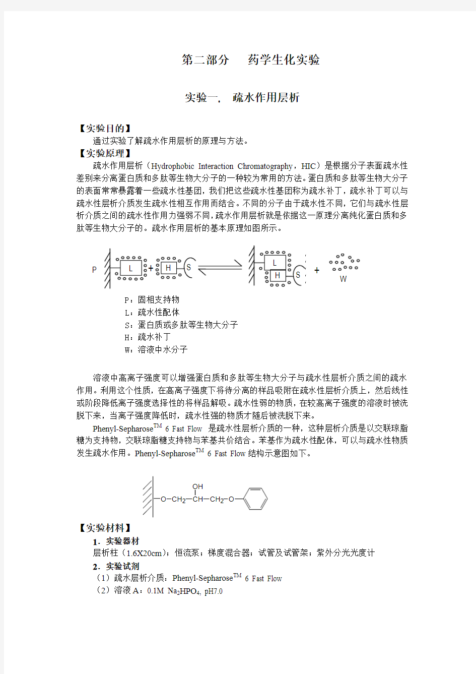 疏水柱