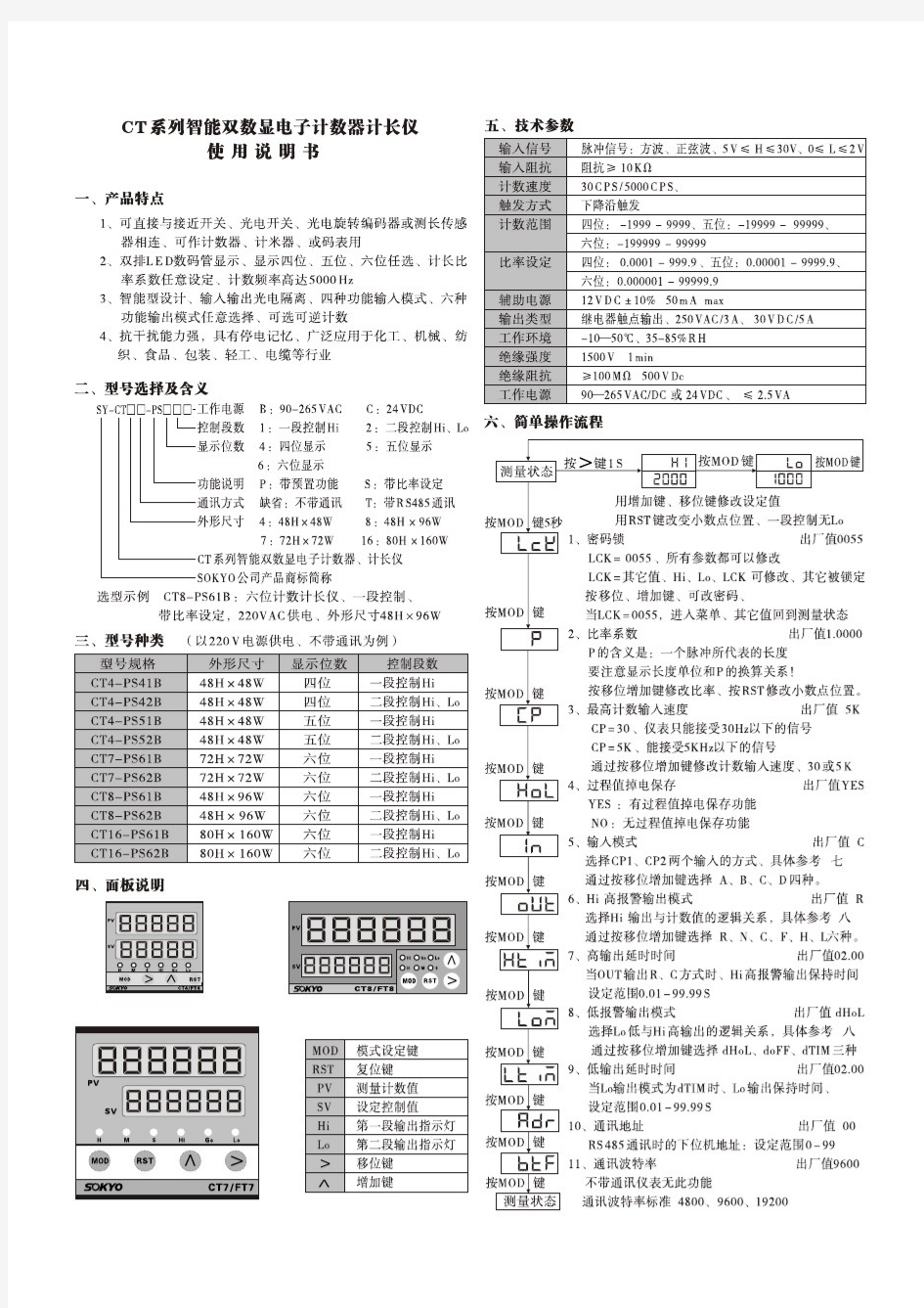 CT电子计数器使用说明书