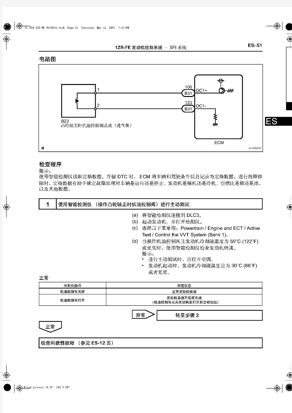 丰田 卡罗拉 1ZR-FE 发动机 维修手册 故障诊断手册2