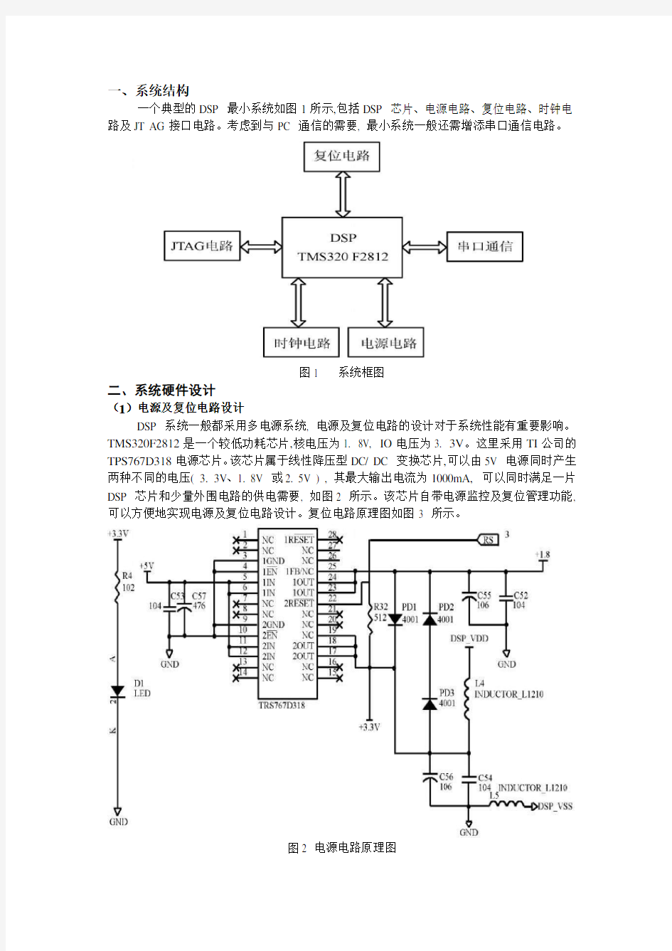 DSP课程设计(基于TMS320F2812的DSP最小系统设计)