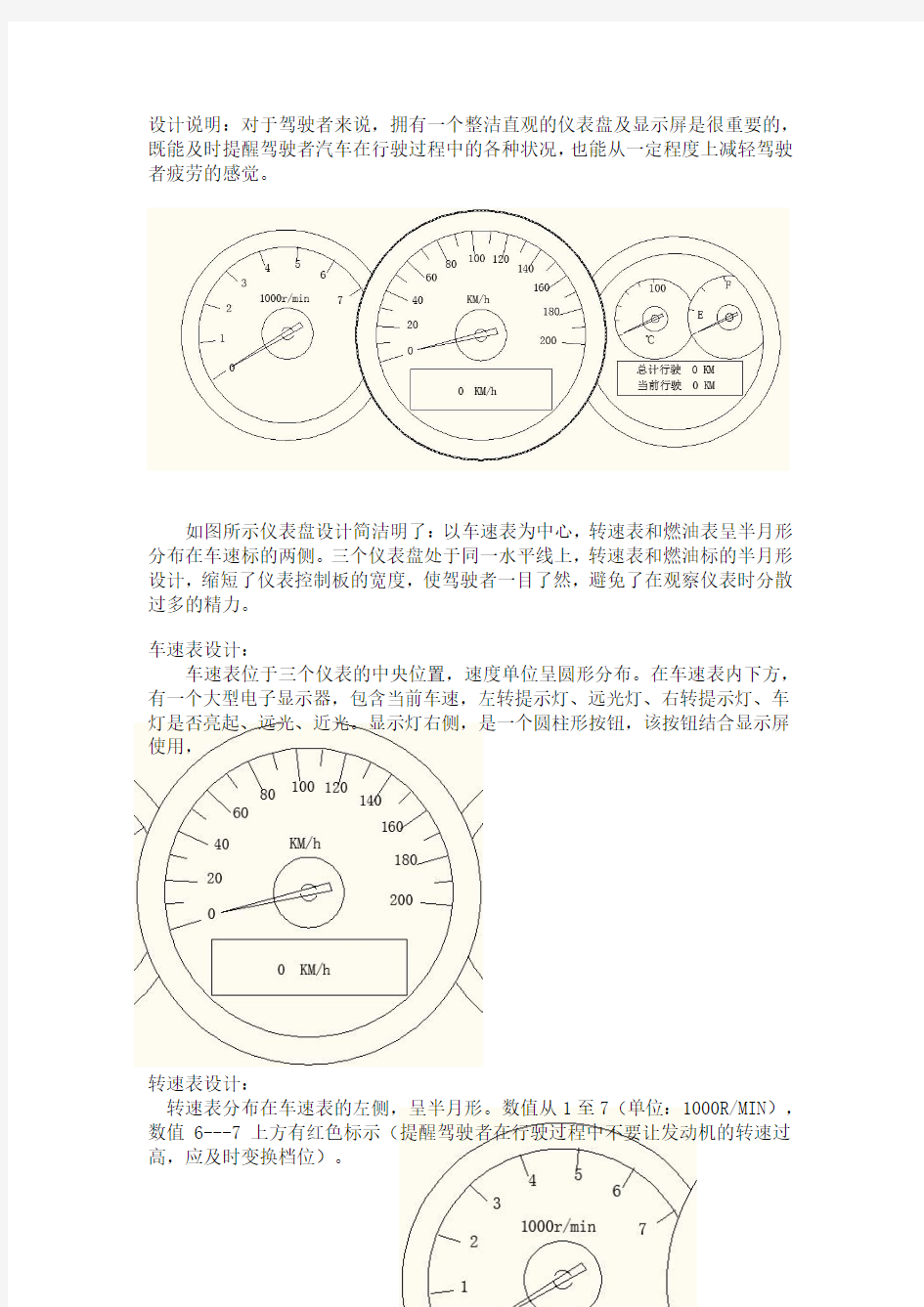 汽车仪表盘设计