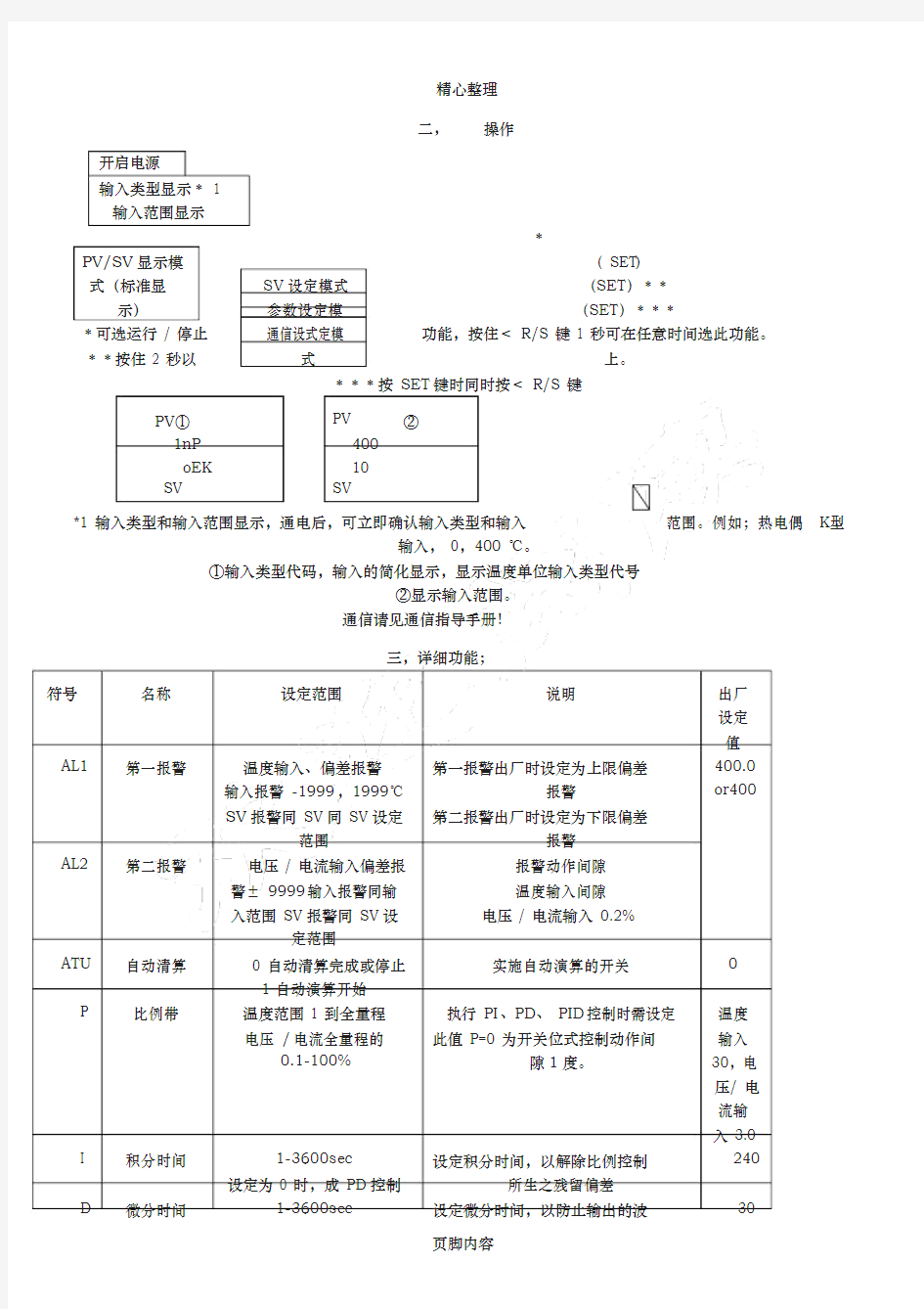 RKC温控器使用说明手册