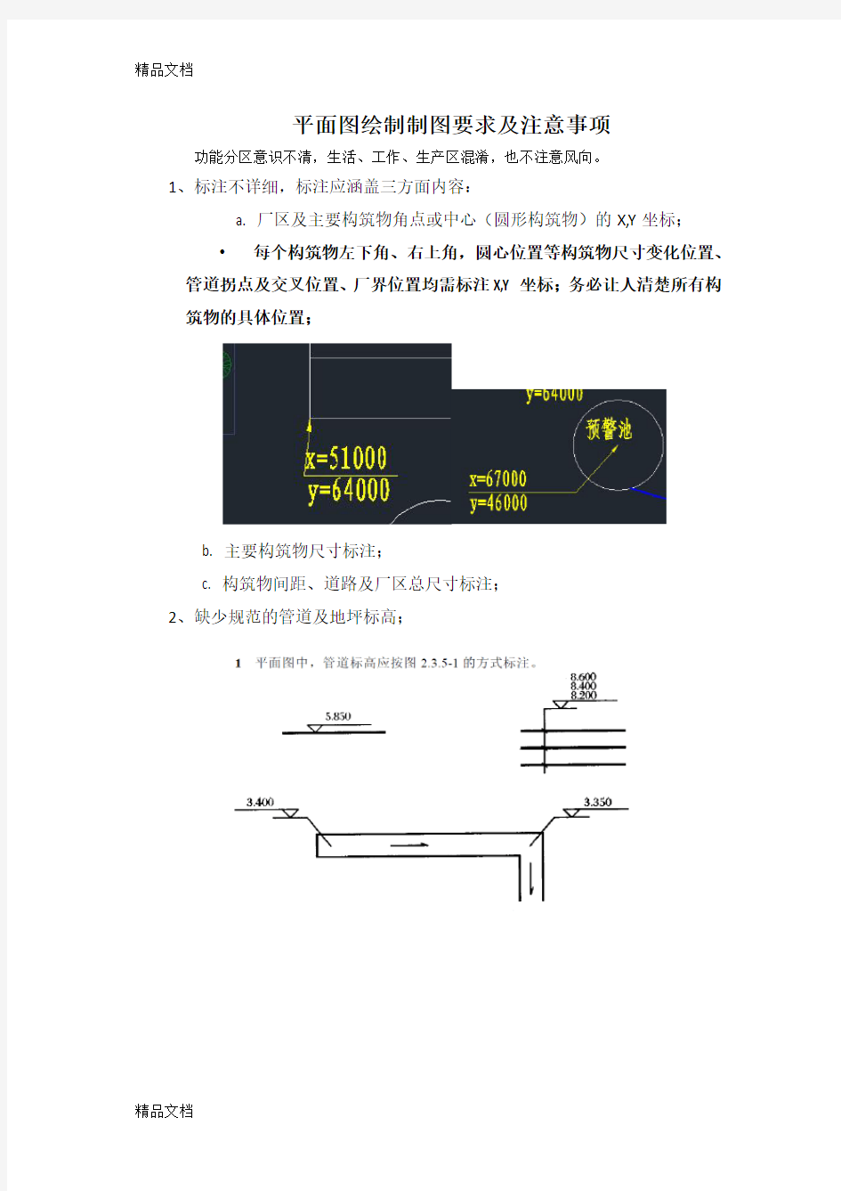 平面图绘制制图要求及注意事项知识分享