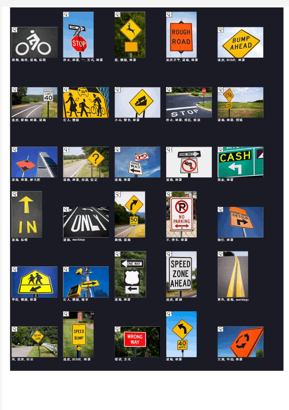 美国交通标识和路牌