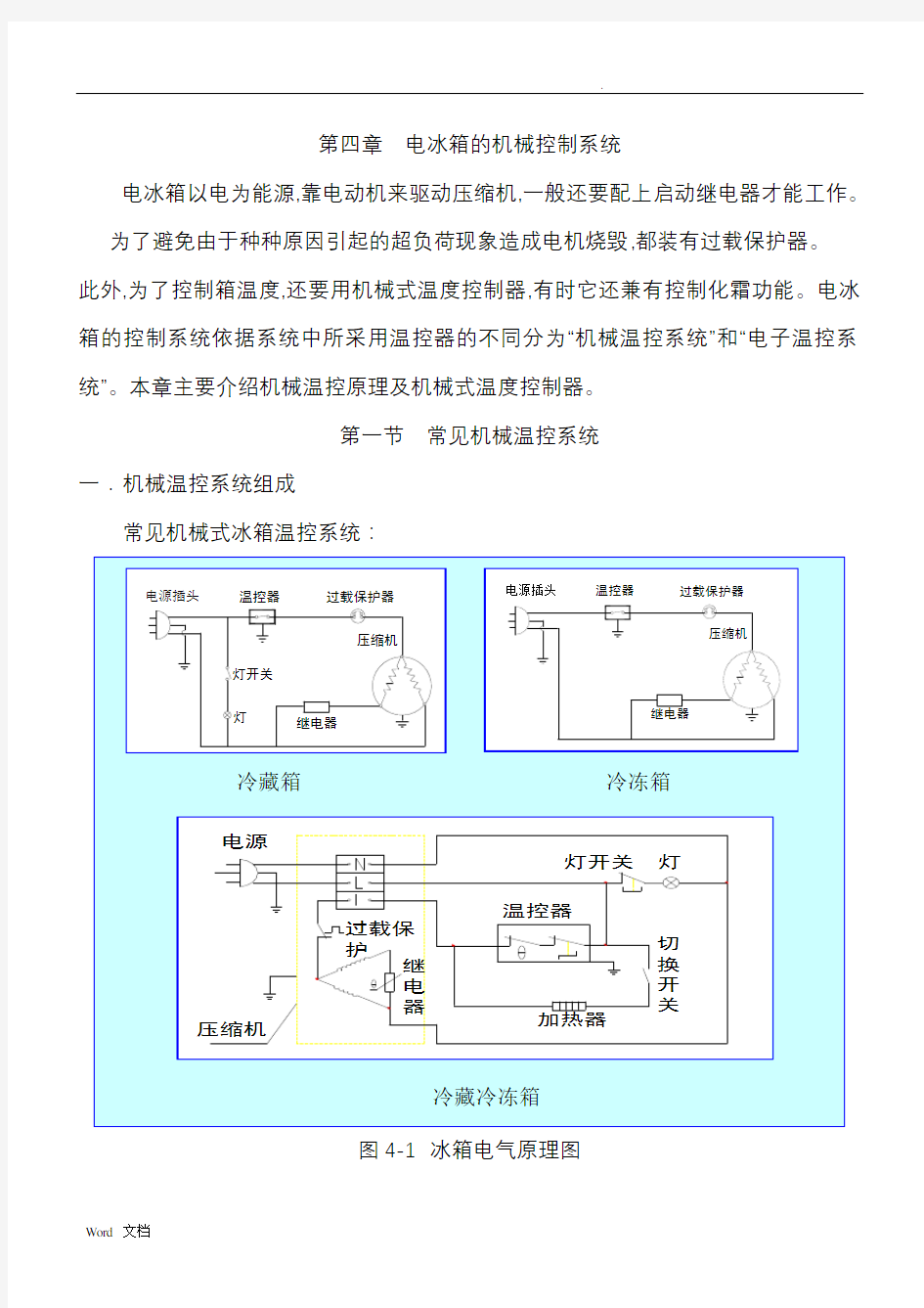 电冰箱的控制系统