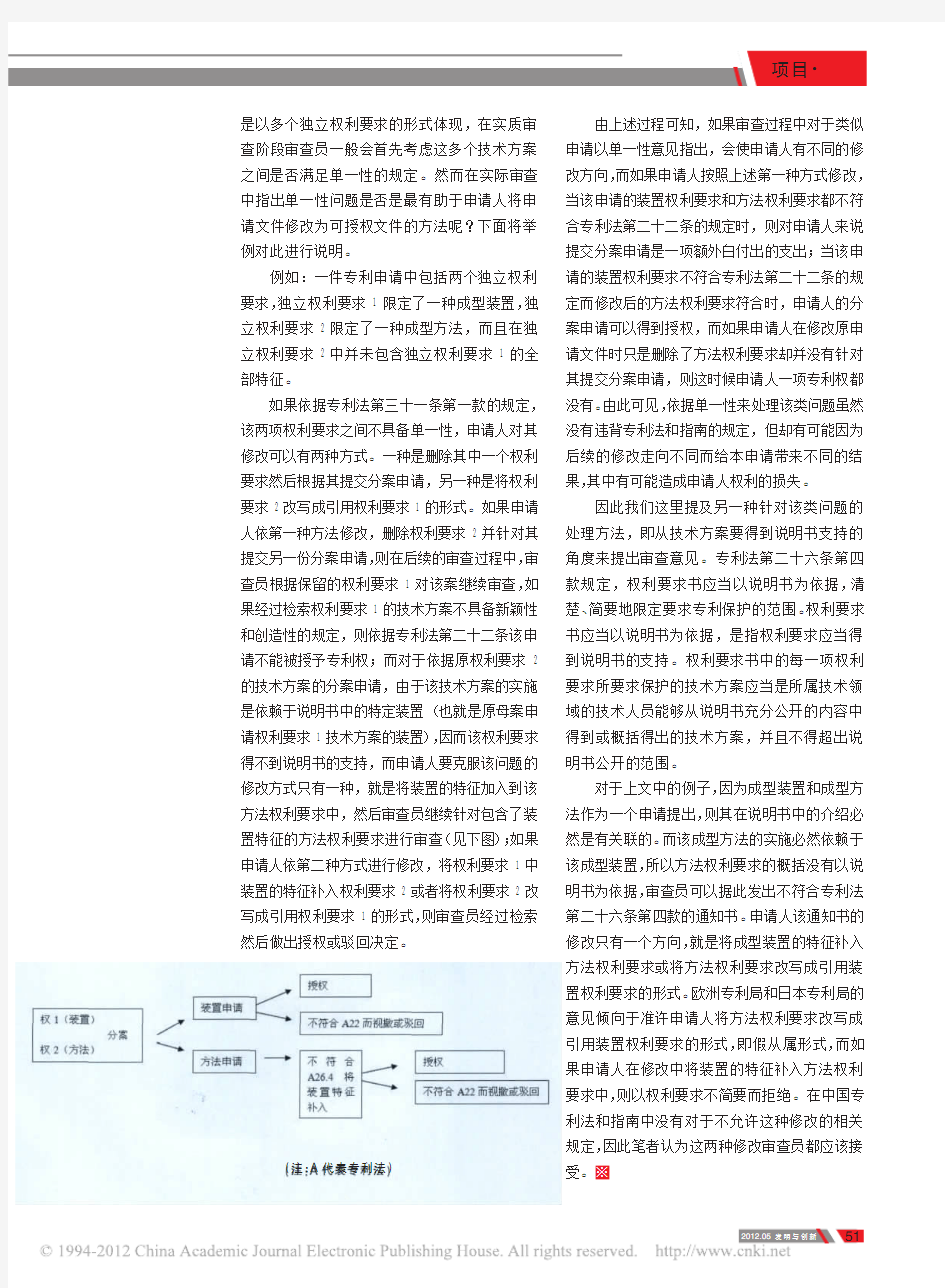 同时包括方法及产品权利要求专利申请文件审查浅析