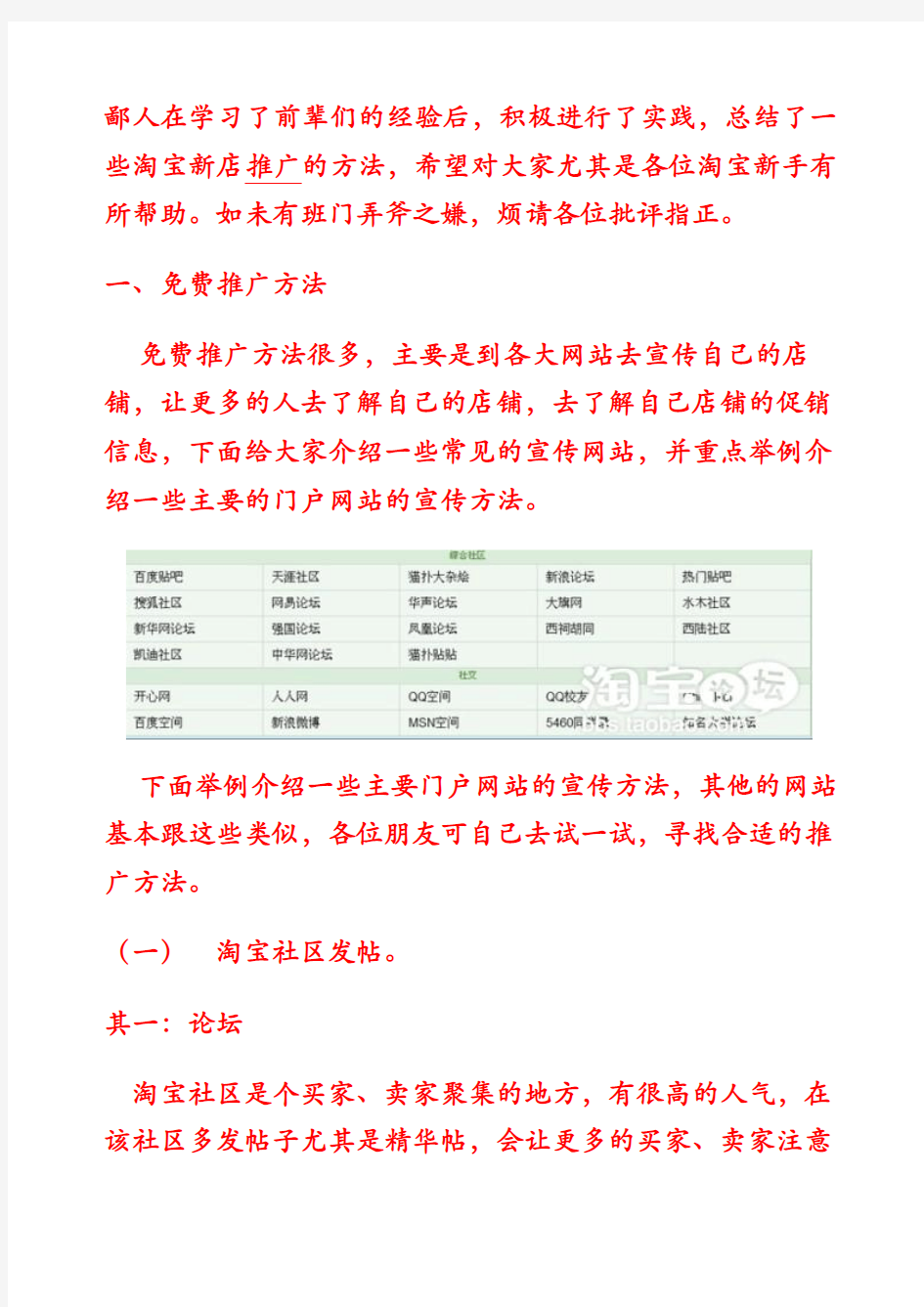 2012淘宝新卖家快速提高网店流量的免费推广方法(附细节图)