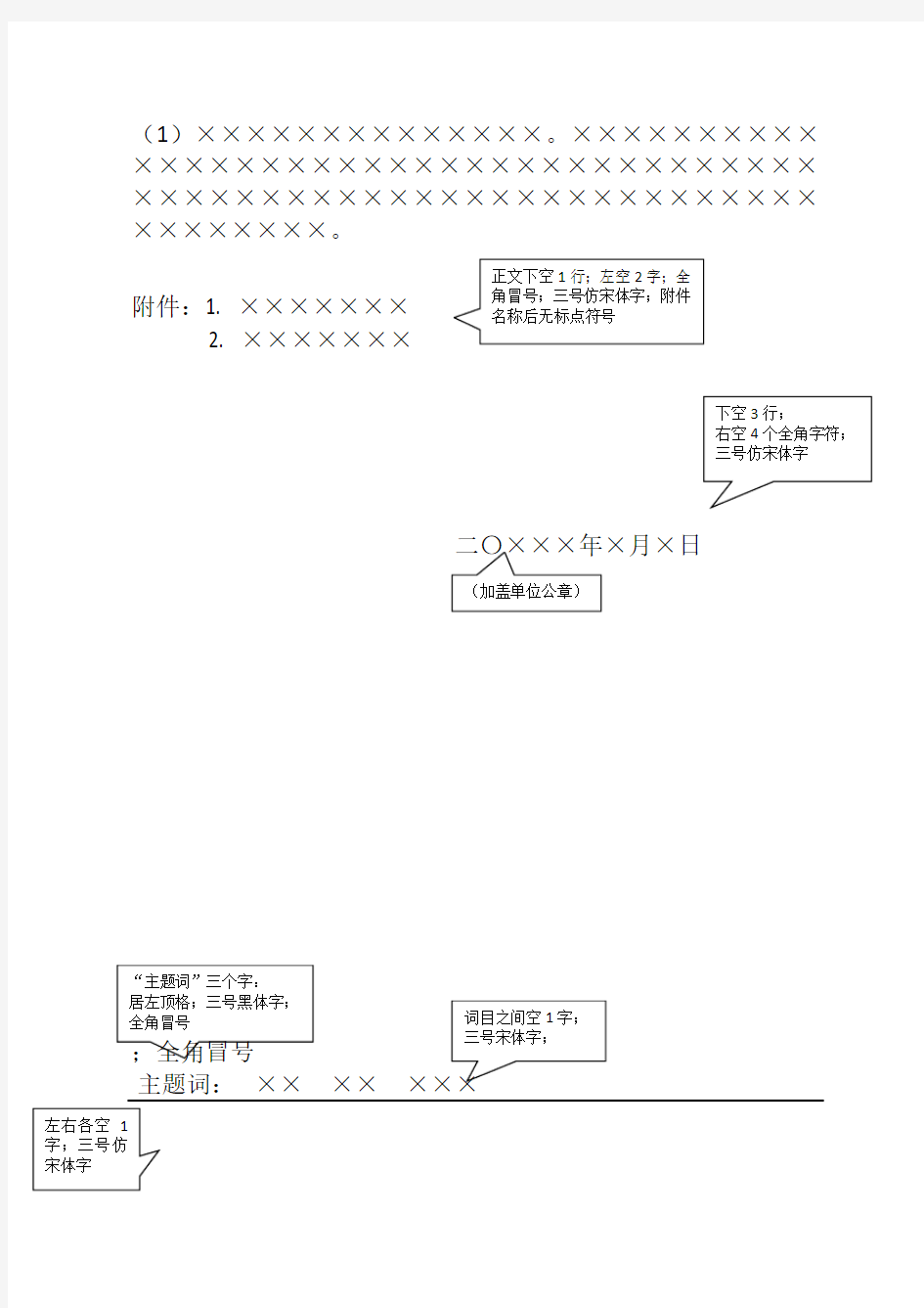 红头文件通知模板