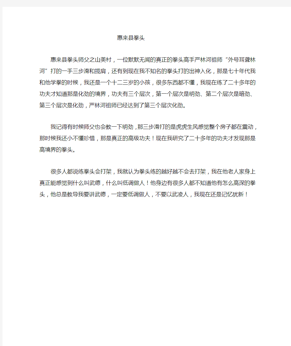 潮汕拳头师父