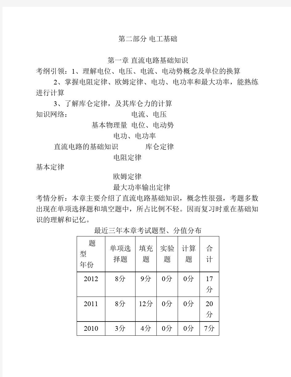 第一章 直流电路基础知识