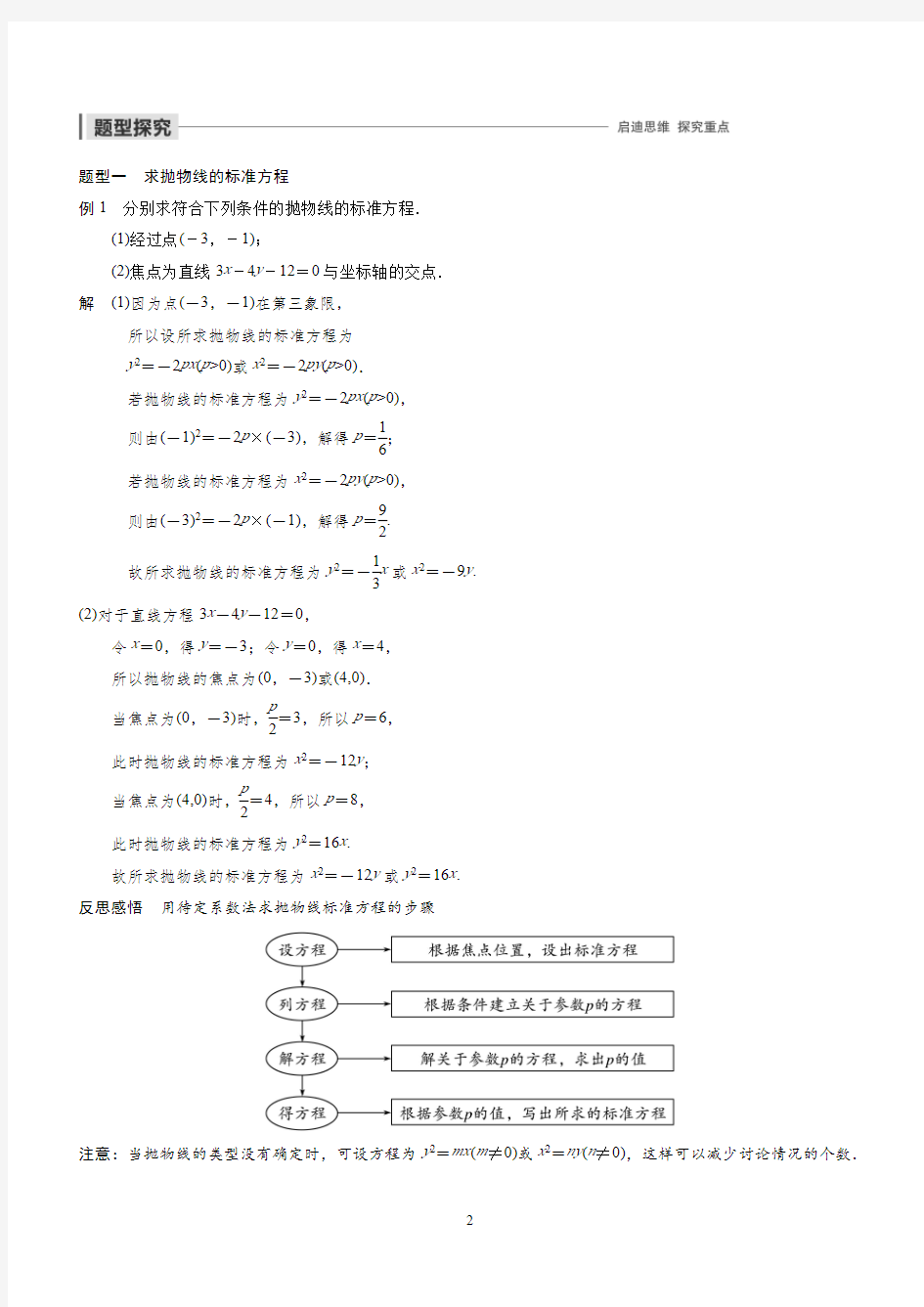 第二章  2.4.1  抛物线及其标准方程【教师版】