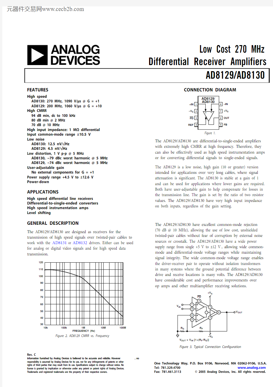 AD8130ARZ-REEL7中文资料