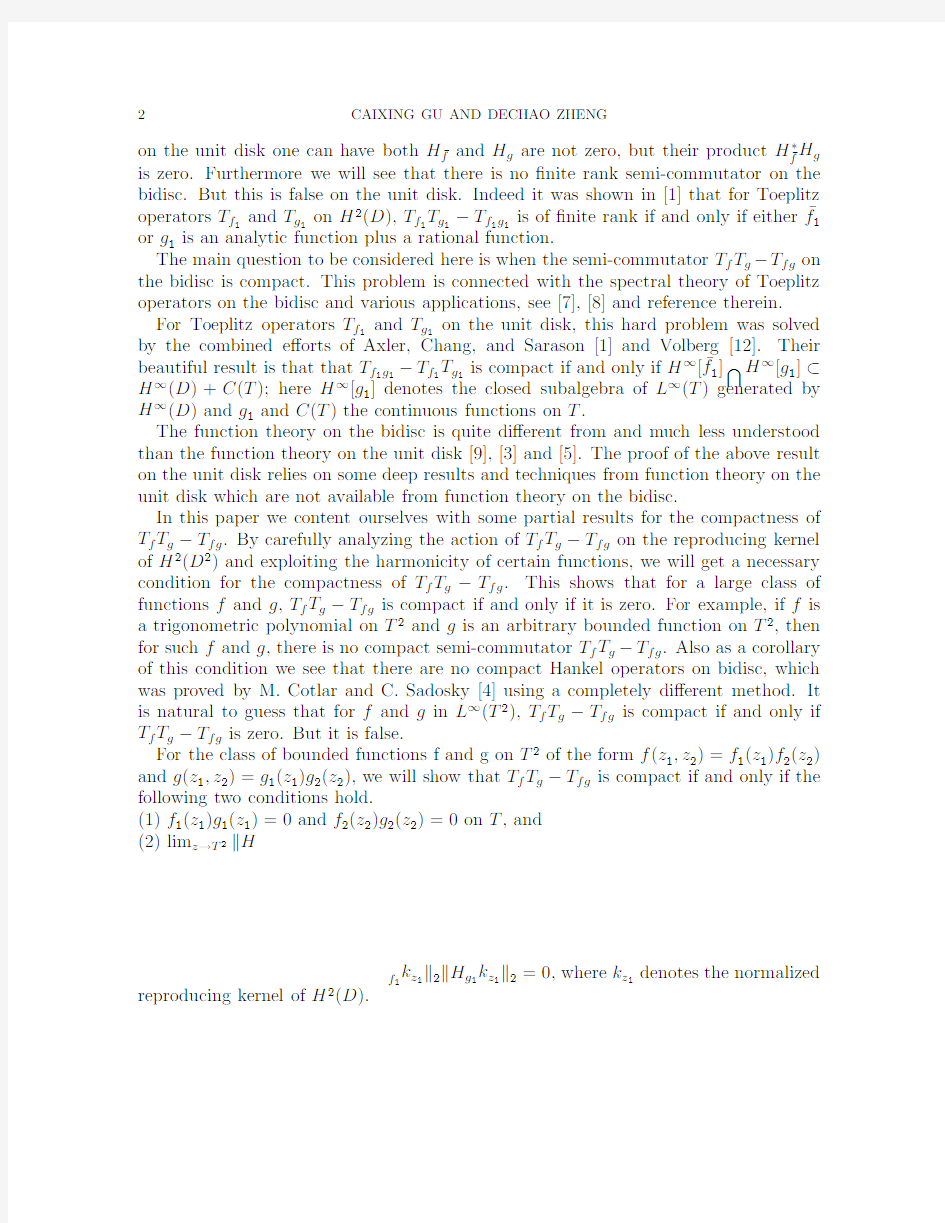 The semi-commutator of Toeplitz operators on the bidisc